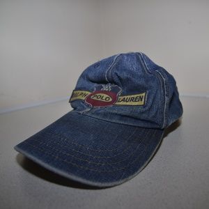 RALPH LAUREN adjustable denim baseball cap